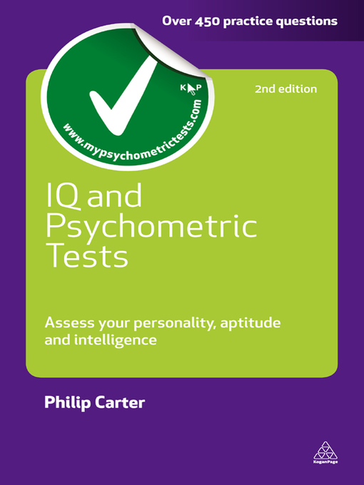 Title details for IQ and Psychometric Tests by Philip Carter - Wait list